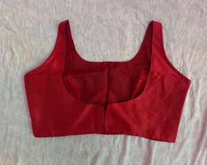 Red Silk Blouse Alterable - 34-36