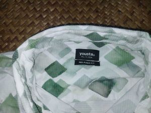 Men's Short Sleeve Diamond Print Shirt