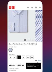 Uniqlo Blue Striped Button-Down Shirt