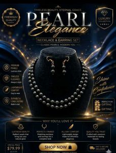 Elegant Pearl Necklace & Earring Set