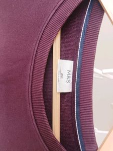 M&amp;S Burgundy "Offline" Sweatshirt