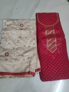 Elegant Rose pink & Gold Salwar Suit Set