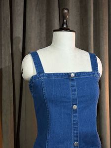 Blue Denim Button-Up Dress
