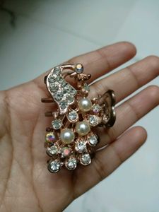 alloy Hair Claw Clip Rhinestone Accent