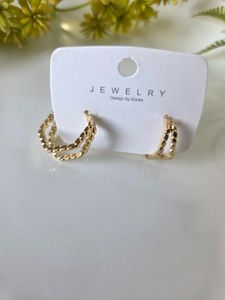 Stylish Gold Hoop Earrings