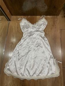 Elegant White Satin Nighttop