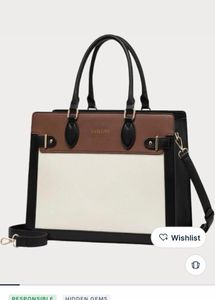 Stylish Colorblock Tote Bag