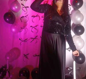 Elegant Black Full Length Gown