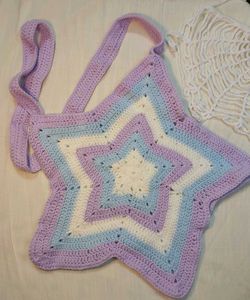 💜🤍 Crochet ☆Star Bag🎀
