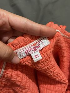 Cute Smocked Off-Shoulder Top