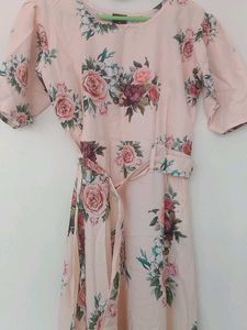Floral Maxi Dress with Belt