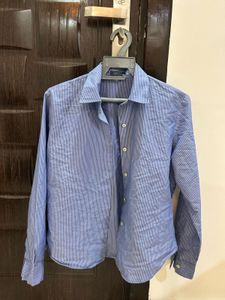 Classic Blue Striped Button-Up Shirt