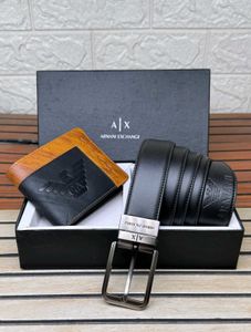 Armani Exchange Belt &amp; Wallet Set