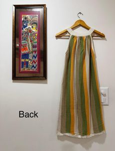Striped Halter Neck Summer Dress