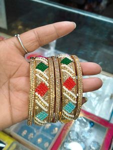 Elegant Beaded Bangle Set