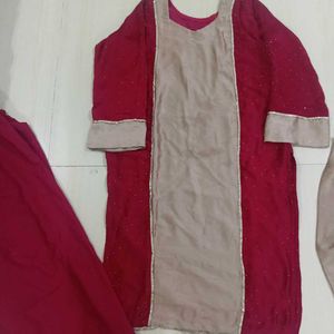 Elegant Red Kurta Set with Dupatta