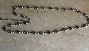 Elegant Silver Tone Beaded Necklace