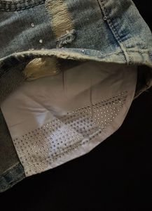 Sparkly Distressed Denim Shorts