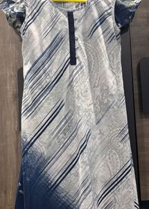 Blue Floral Print kurta