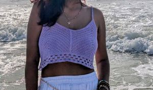 Crocheted Lavender Crop Top