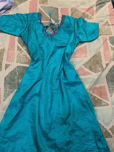 Elegant Teal Embellished kurti🎀