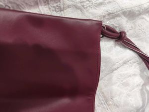 Clinique Burgundy Shoulder Bag