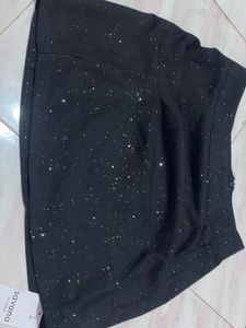 Savana Asymmetrical mini glitter skirt