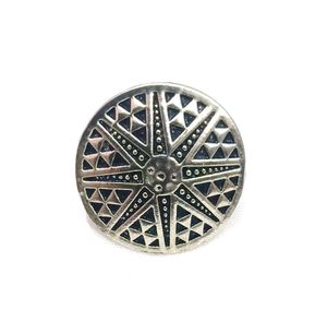 Silver Oxidised Statement Ring