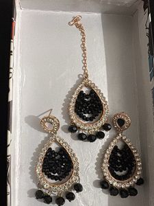 Elegant Black & Gold Jewelry Set