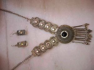 Bohemian Style Choker Necklace & Earrings Set