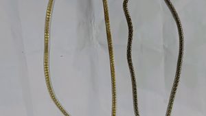Set Of 2 Golden And Silver Chains