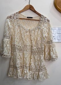 Elegant Lace Bell Sleeve Top