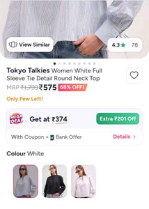 RED TOKYO TALKIES Blue and White Striped Top