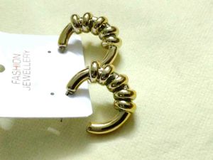 Gold Twisted Hoop Earrings