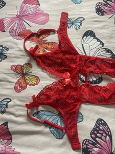 Red Lace Bodysuit