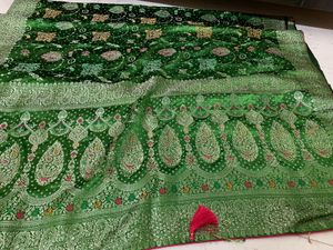 Elegant Green Silk Saree