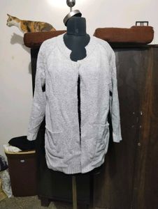 Cozy Grey Knit Cardigan