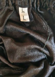 Black &amp; Grey Ethnic Flared Dress with Matching Pan