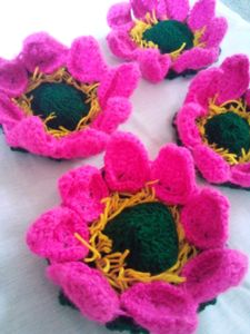 Handmade New Crochet Lotus Showpiece.