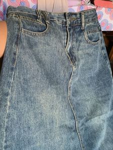 Classic Blue Denim Skirt