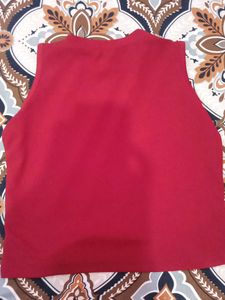 Maroon Crop Top
