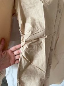H&amp;M Beige Shirt Dress