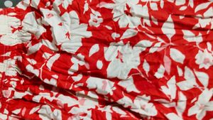 Red Floral Print Pants