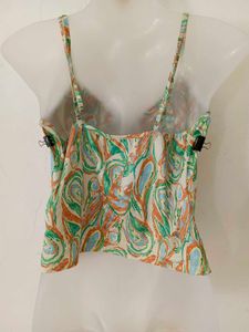 Boho Print Tie-Front Camisole Top