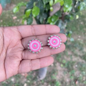 Cute Colorful Stud Earrings - Set of 2