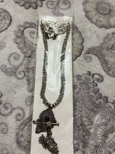 Oxidized Silver Necklace Set