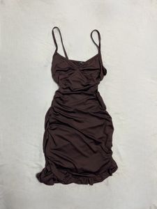 brown mini dress