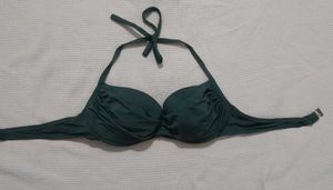 Dark gray pedded halter neck bra