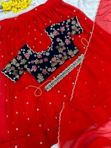 PARTY WEAR LEHENGA WITH STICH BLOUSE
