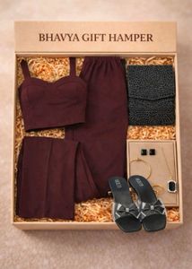 Chic Burgundy Two-Piece Set gift hamper